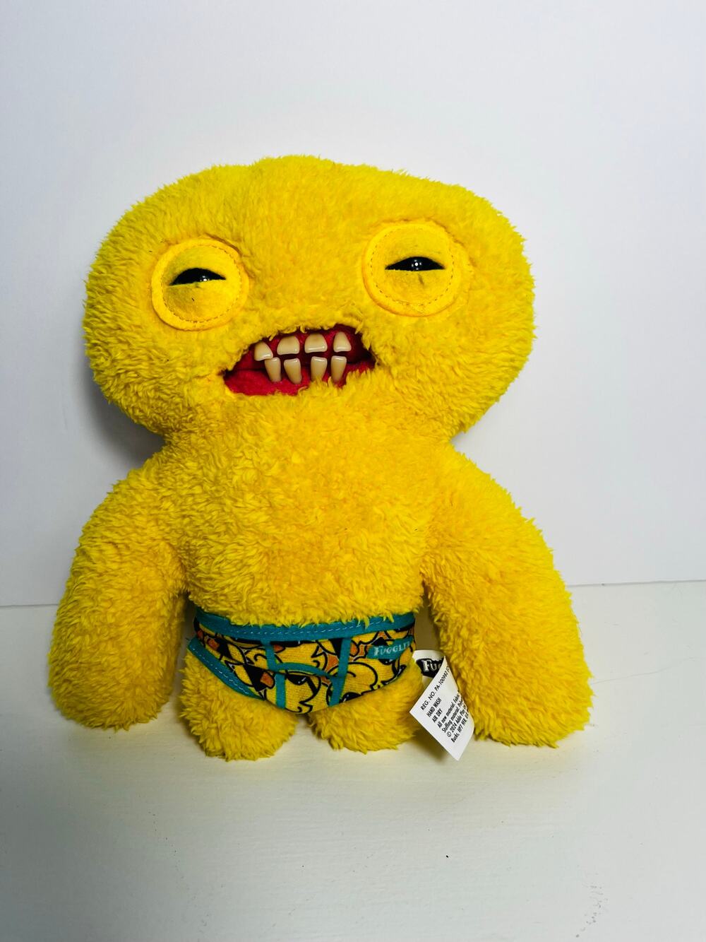 Fuggler yellow rubber ducky undyshorts ugly monster Budgie plush toy collectible